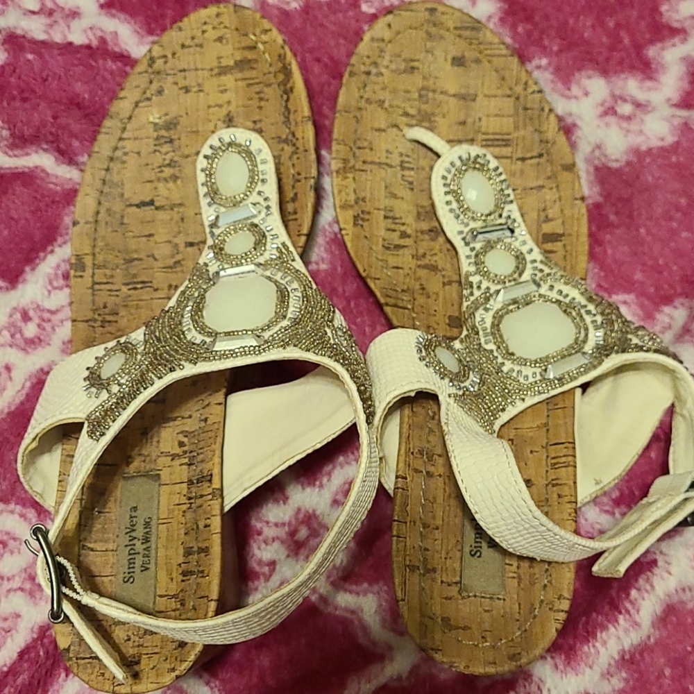 Simply Vera Vera Wang cork wedge sandals